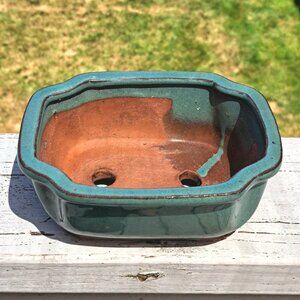 Small Handmade Glazed Terracotta Planter